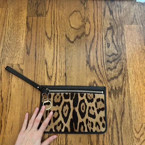 Alexander Wang - Leopard Print Wristlet Clutch - Picture 2 of 4